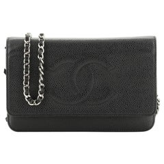 Chanel Timeless Wallet On Chain Caviar