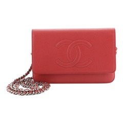 Beige Chanel Wallet On Chain - 11 For Sale on 1stDibs