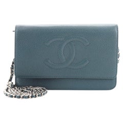 Chanel Zeitloses Portemonnaie an Kette Kaviar