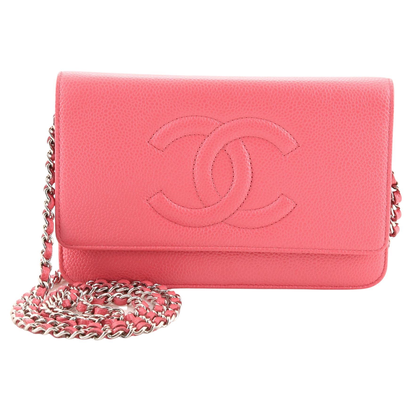 Chanel Zeitloses Portemonnaie an Kette Kaviar