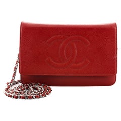 Chanel: Zeitloses Portemonnaie an Kette Kaviar