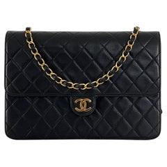 Chanel Timeless Wallet on Chain Medium Lambskin Black 1991–1994