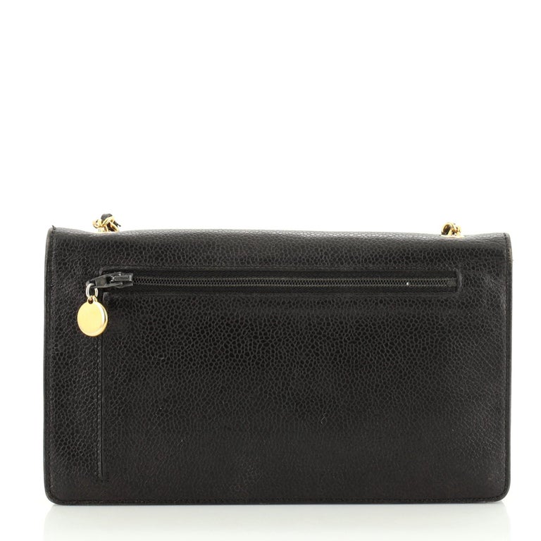 Chanel Timeless Wallet On Chain Organizer Caviar at 1stDibs