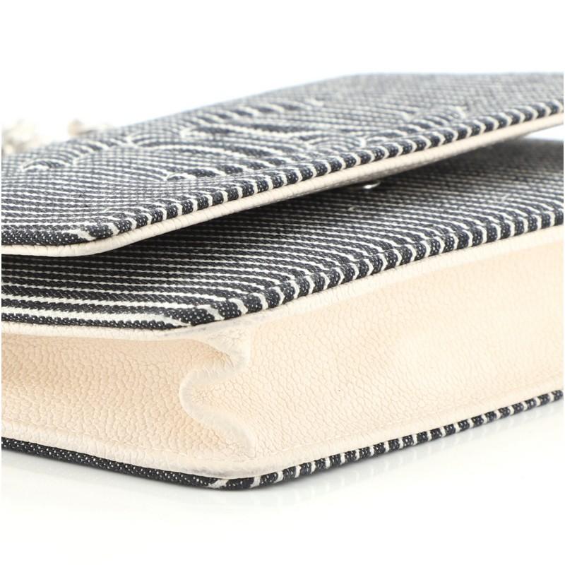 Chanel Timeless Wallet on Chain Striped Denim 1