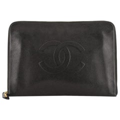 Chanel Timeless Zip Around Portfolio Caviar