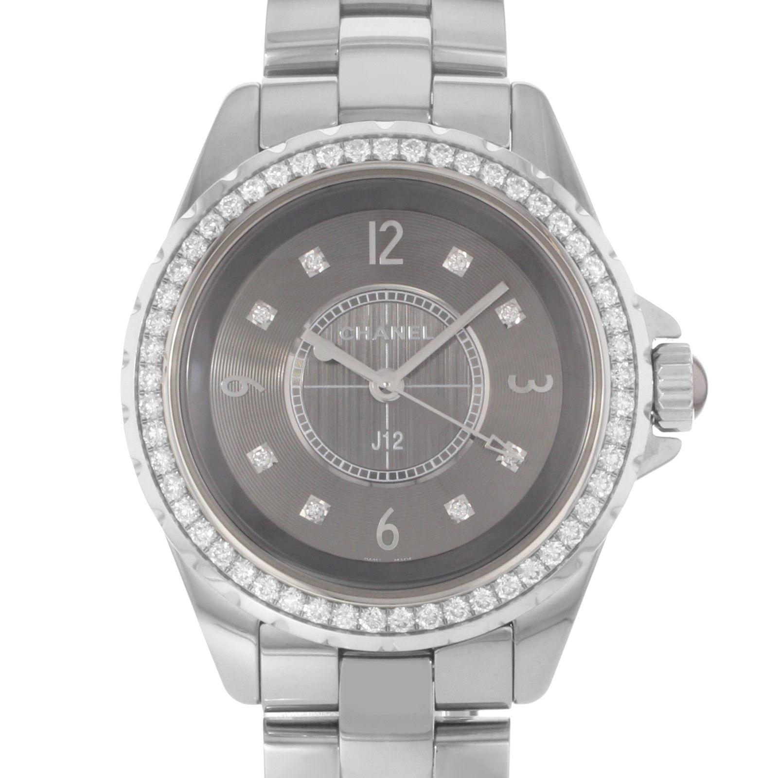 Display Model Chanel Titanium Ceramic and Diamonds Gray Dial Quartz Ladies Watch. No Original Box and Papers are Included. Comes With Chronostore Presentation Box and Chronostore Authnitciy Card . Covered by 3-year Chronostore Warranty.