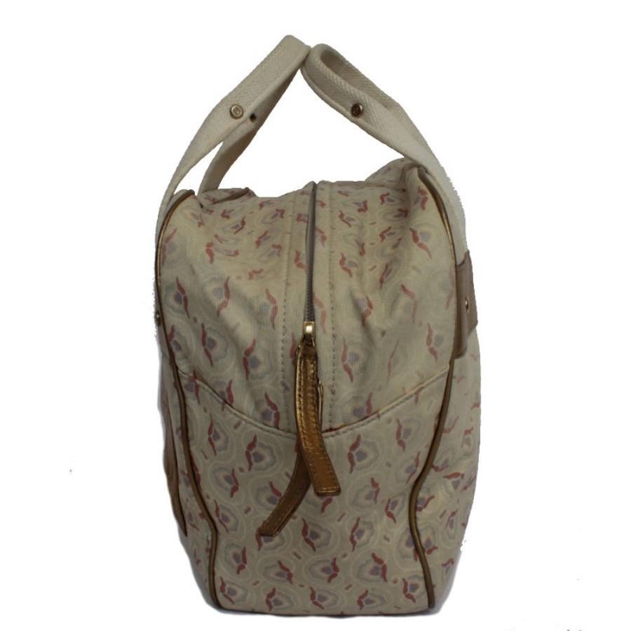 Brown Chanel toile and leather bag For Sale