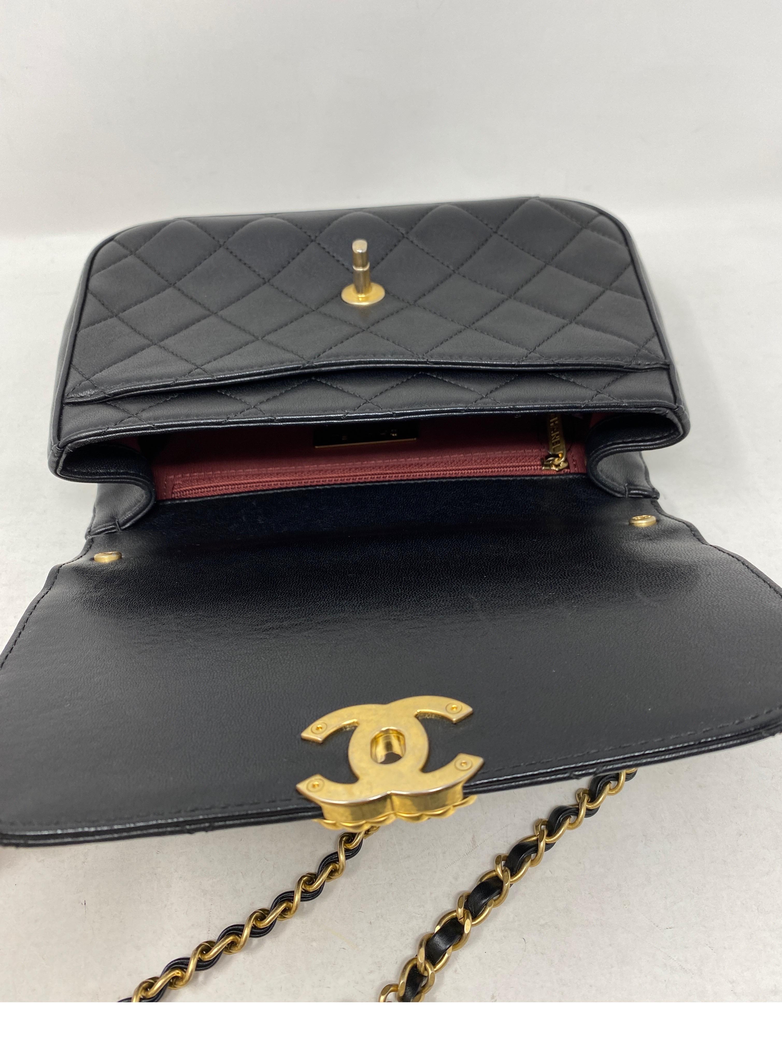 Chanel Top Handle Black Chain Bag 8