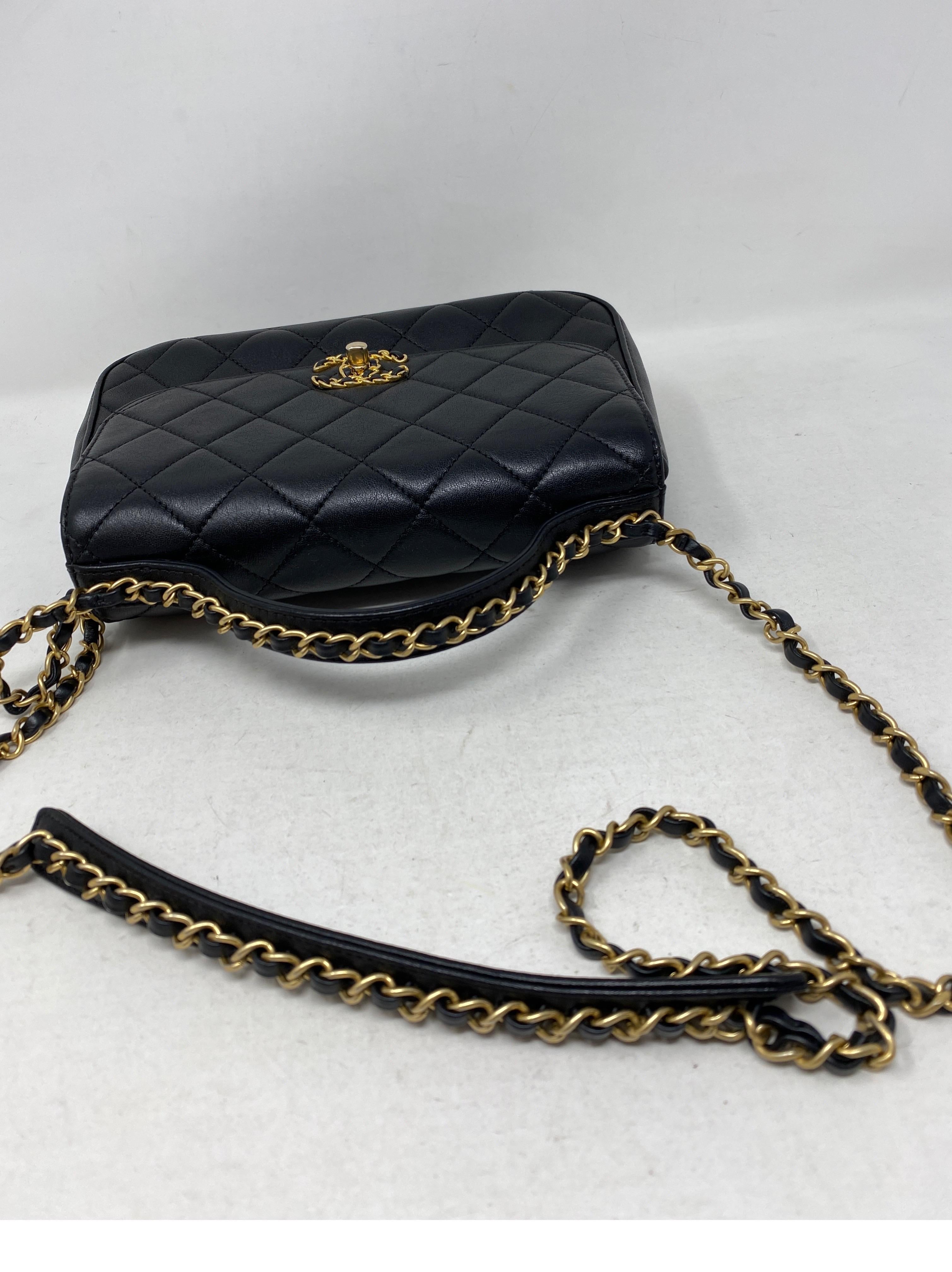 Chanel Top Handle Black Chain Bag 1