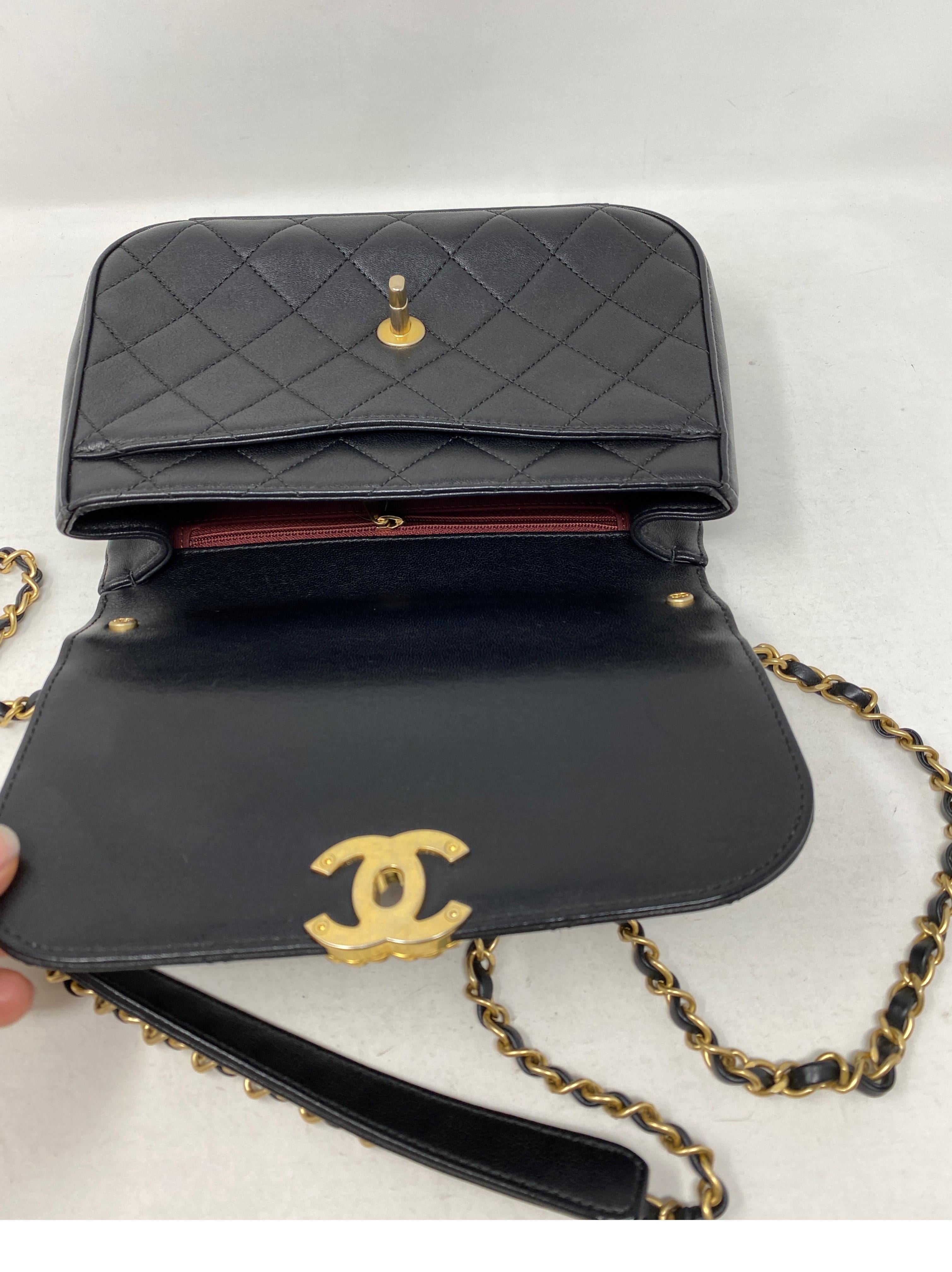 Chanel Top Handle Black Chain Bag 2