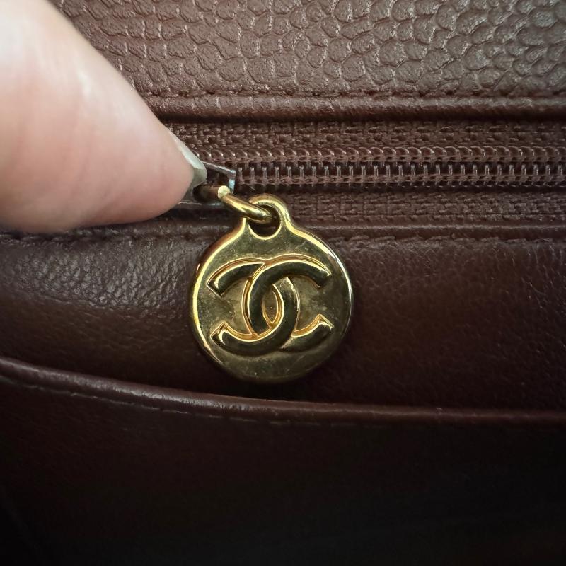Chanel Top Handle Kelly Flap Bag Caviar Leather 24k Gold Plated 2000-2002 12