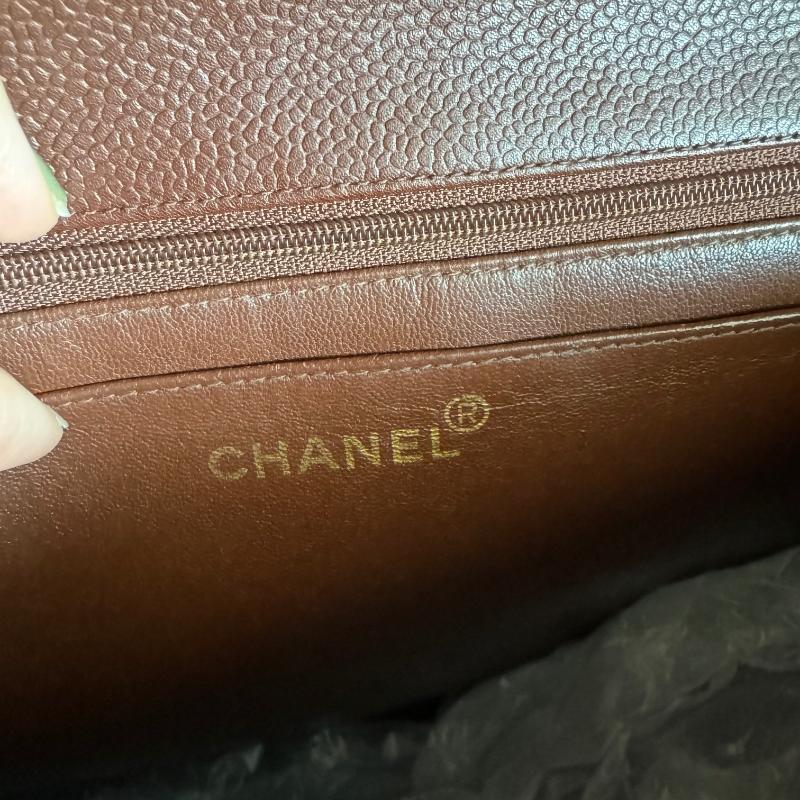 Chanel Top Handle Kelly Flap Bag Caviar Leather 24k Gold Plated 2000-2002 13