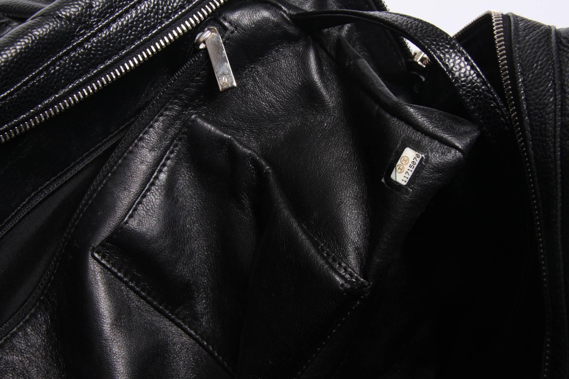 Black Chanel Top Handle Shopper Bag - black caviar leather  For Sale