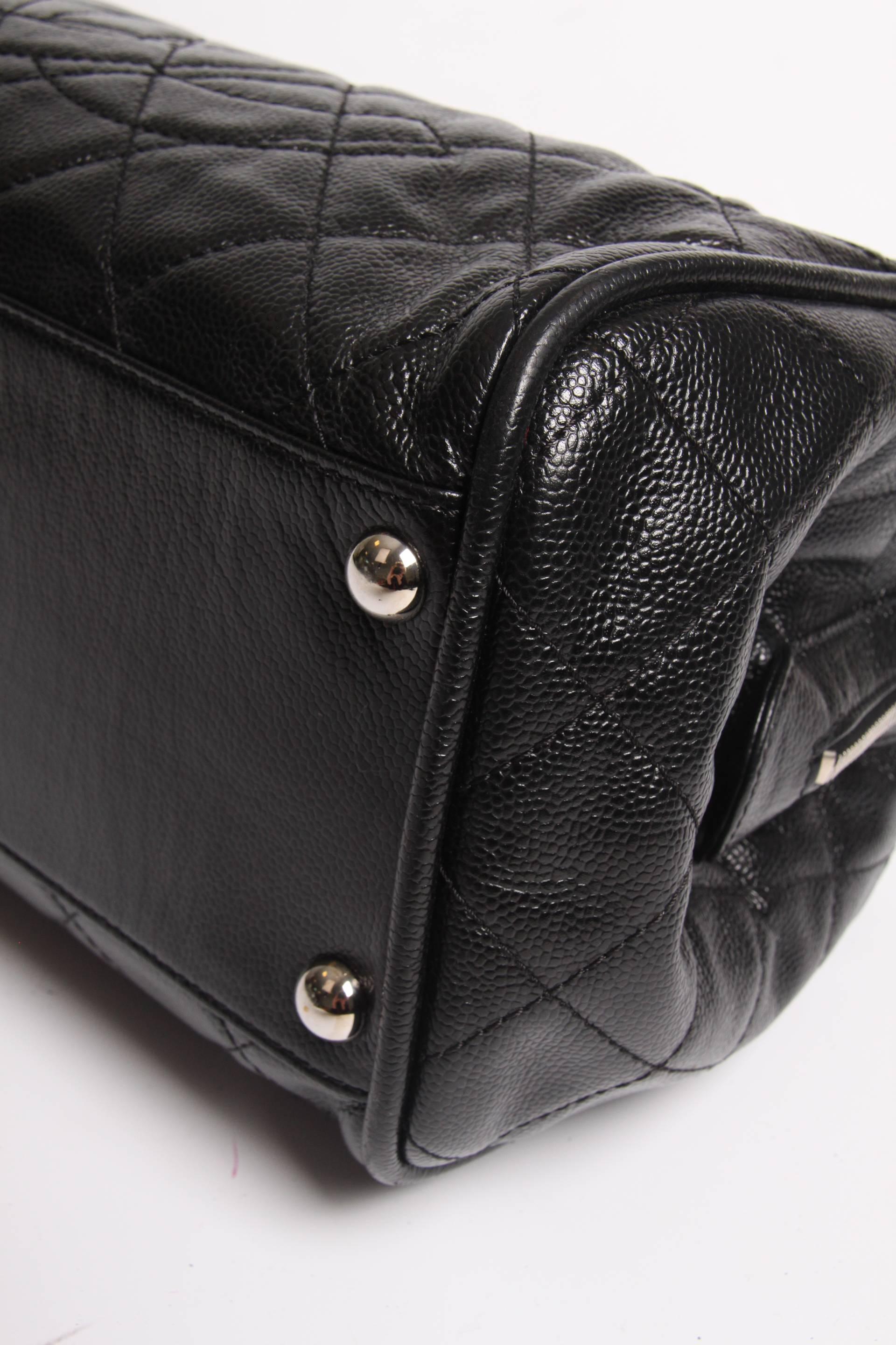 Women's Chanel Top Handle Shopper Bag - black caviar leather  For Sale