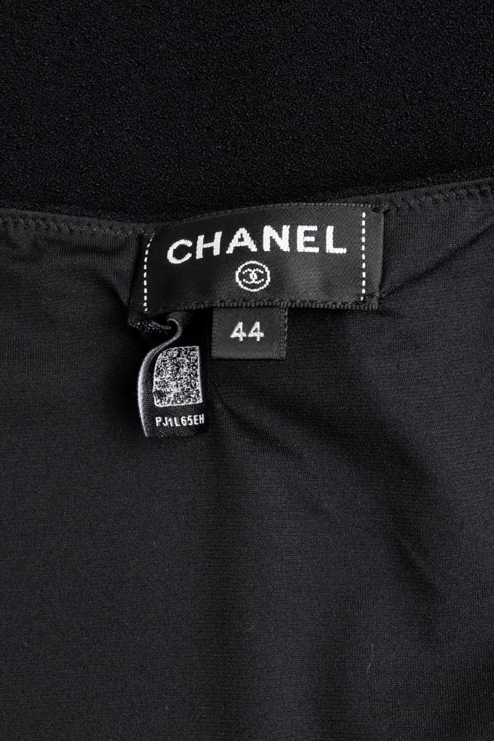 Top en crêpe stretch avec nœud en soie du défilé printemps/été 2023 de Chanel - 44 FR/L. Pour femmes en vente