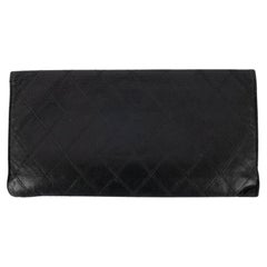 Chanel Topstitched Black Leather Handbag
