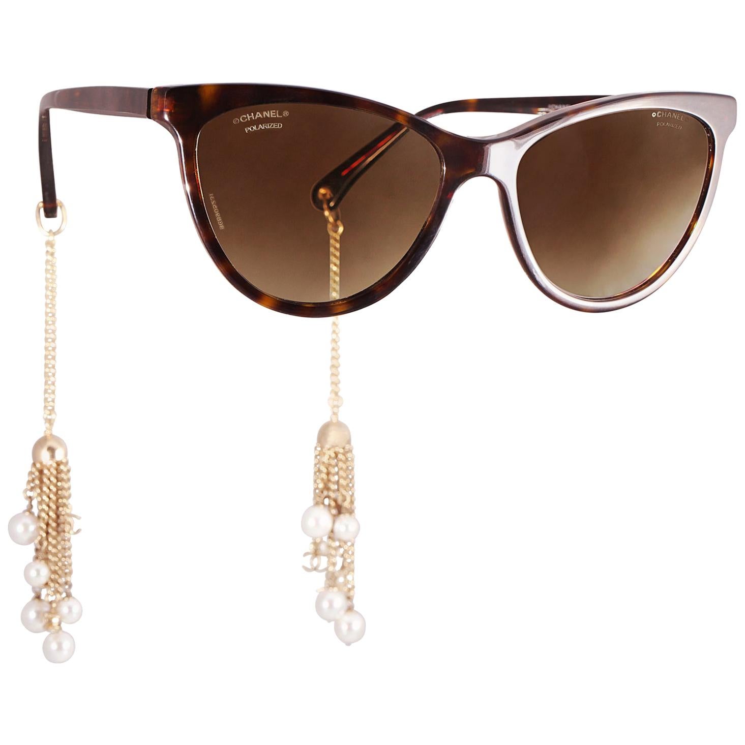 Women's Chanel Sunglasses Ribbon CC Logo Brown Tortoise – Timeless Vintage  Company