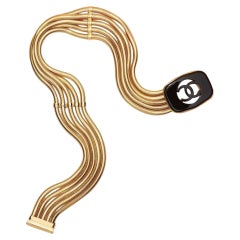 Chanel Tortoise Gold-mesh Multi Strand Chain CC Logo Belt