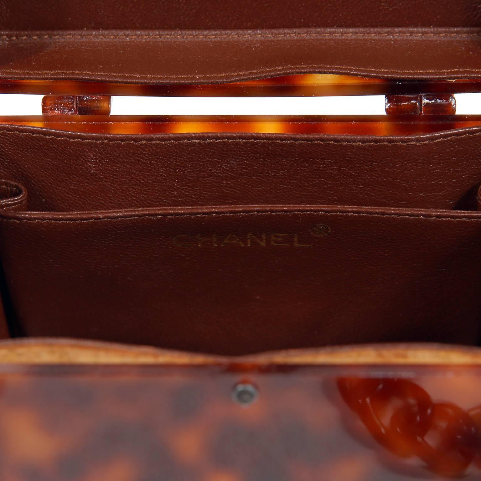 Chanel Tortoise Pattern Resin Chain Bag 1