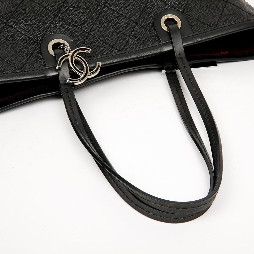 Chanel Tote Bag in Black Caviar Leather 8