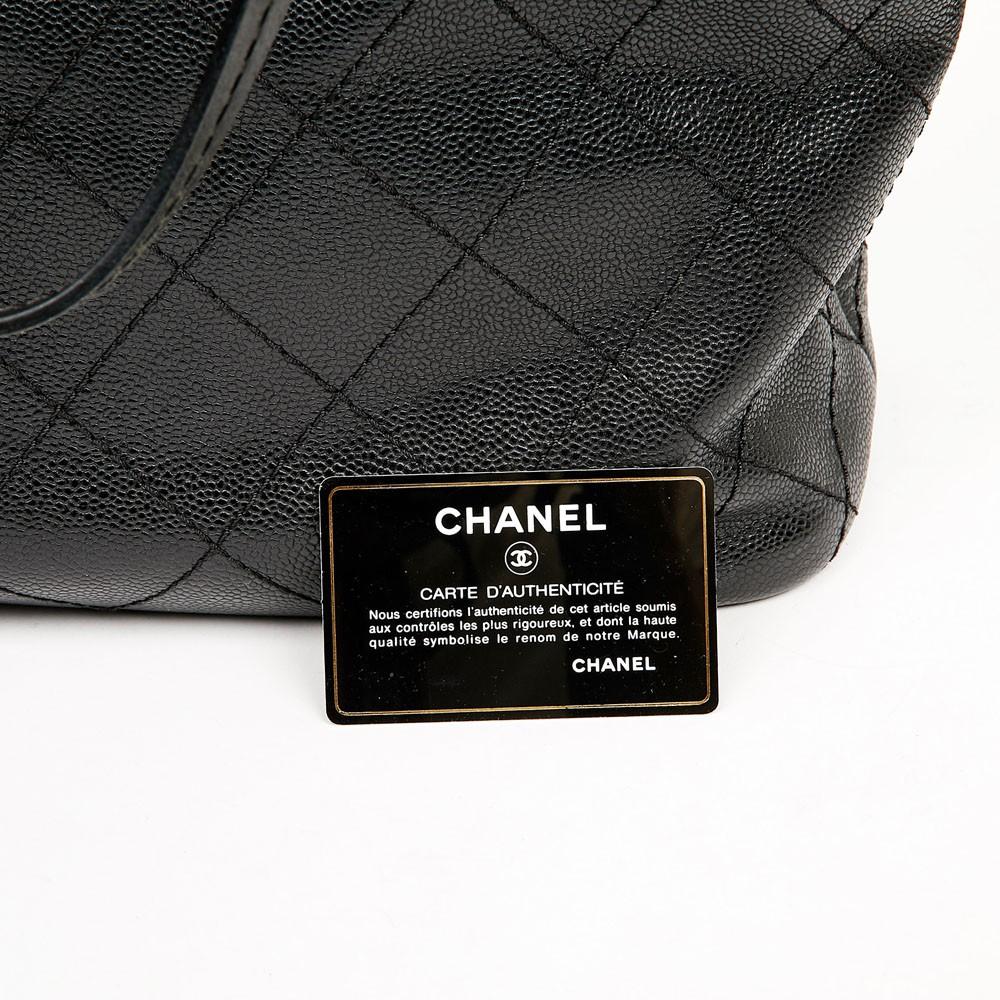 Women's Chanel Tote Bag in Black Caviar Leather