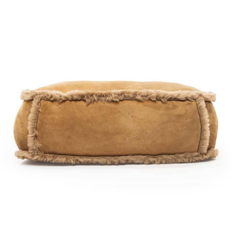 CHANEL Tote Bag in Brown Shearling Leather 1