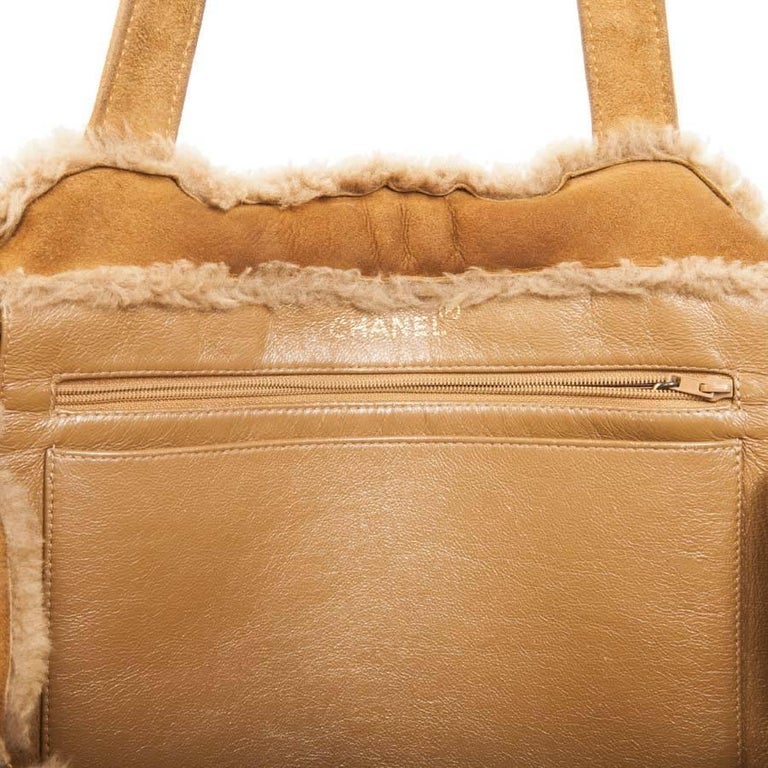 chanel shearling tote