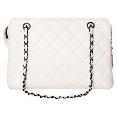 Chanel Tote Bag Vintage White Lambskin