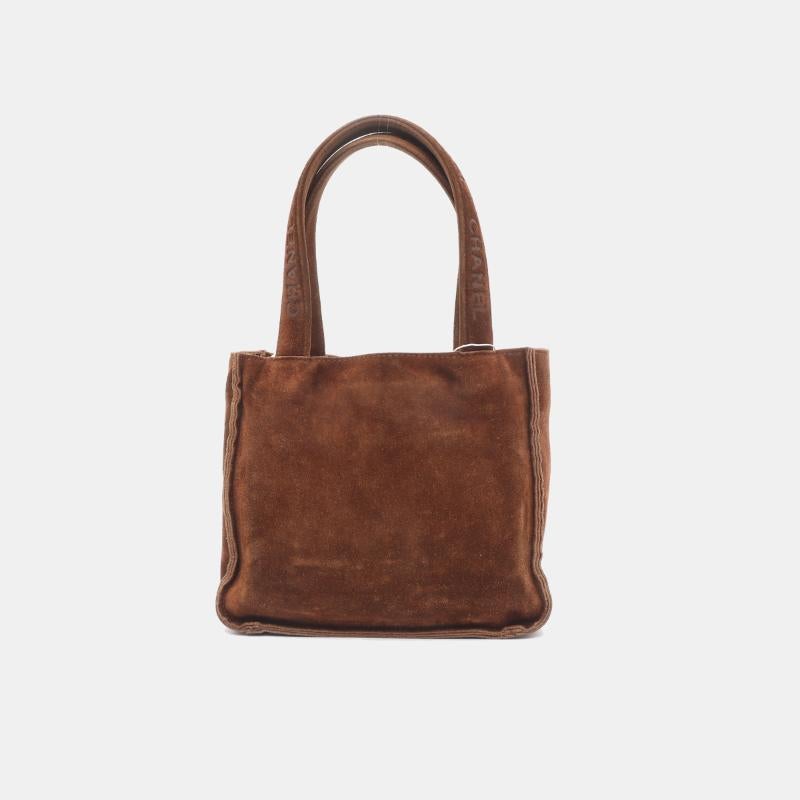Chanel Tote Mini Brown Suede 1996-1997 2