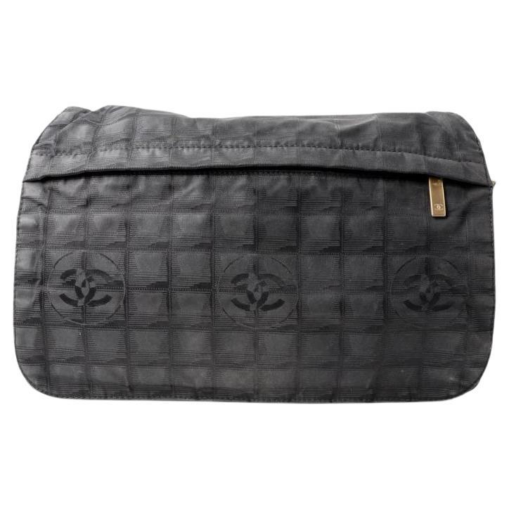 Chanel CC Fabric Shoulder Bag Black For Sale
