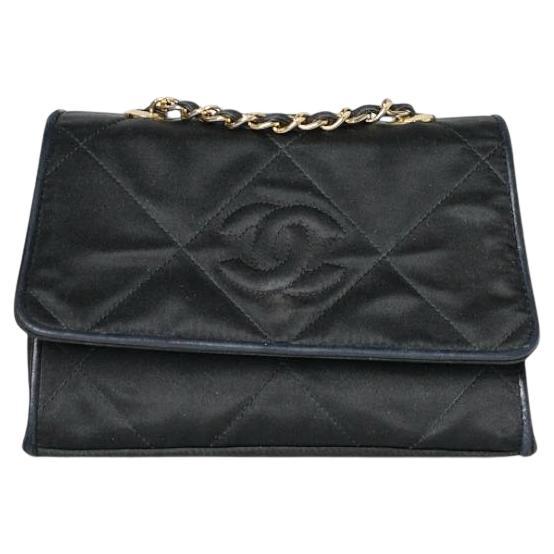 Chanel Bandoulière CC Satin Vintage Noir