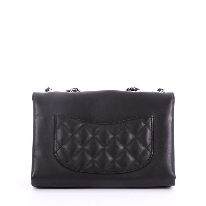 Black Chanel Tramezzo Flap Bag Calfskin Small