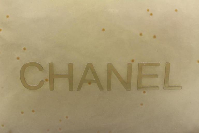 Chanel Translucent Grey CC Logo Jelly Tote Bag 121ca53 For Sale at 1stDibs