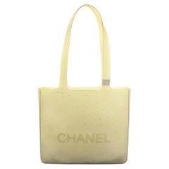 Chanel Translucent Grey CC Logo Jelly Tote Bag 121ca53