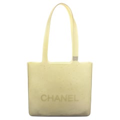 Chanel Transluzente Graue CC Logo Jelly Tote Bag 121ca53