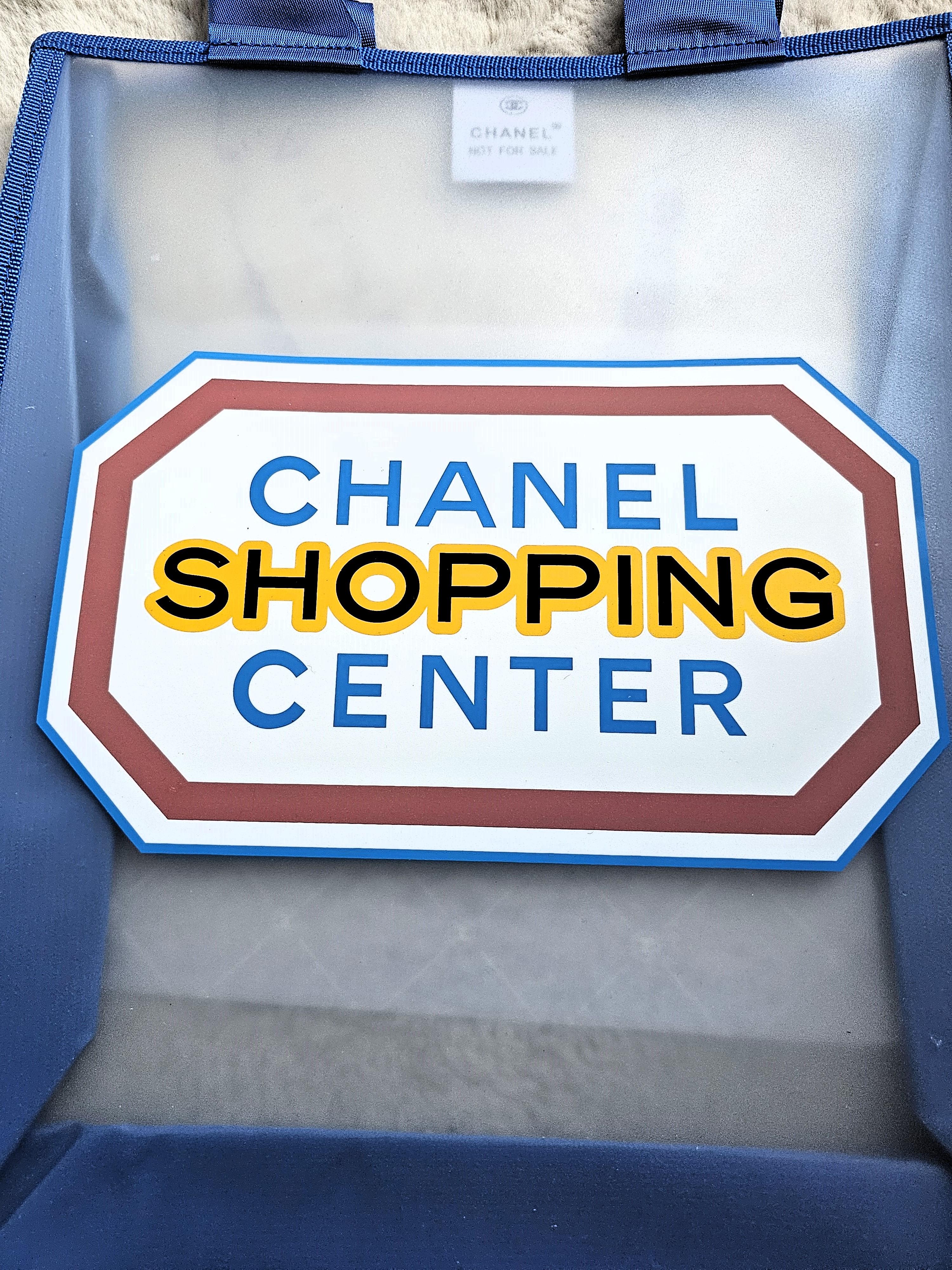 Blu Chanel Transparant Tot Bag Runway Shopping Center 2014 Collectable in vendita
