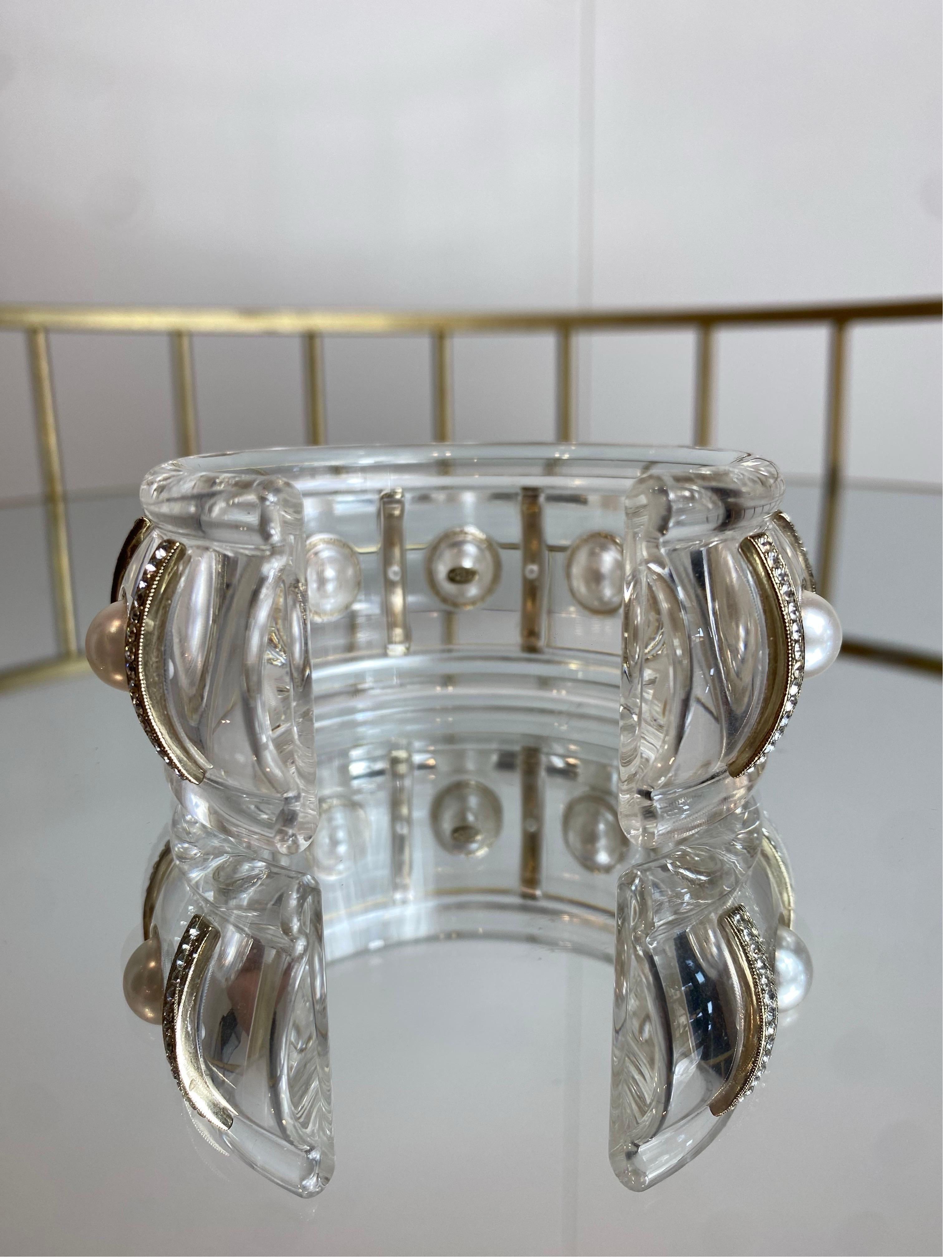 Chanel transparent resin Bracelet In Excellent Condition In Carnate, IT