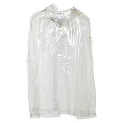 Chanel Transparent Ruffle Detail Hooded Poncho L