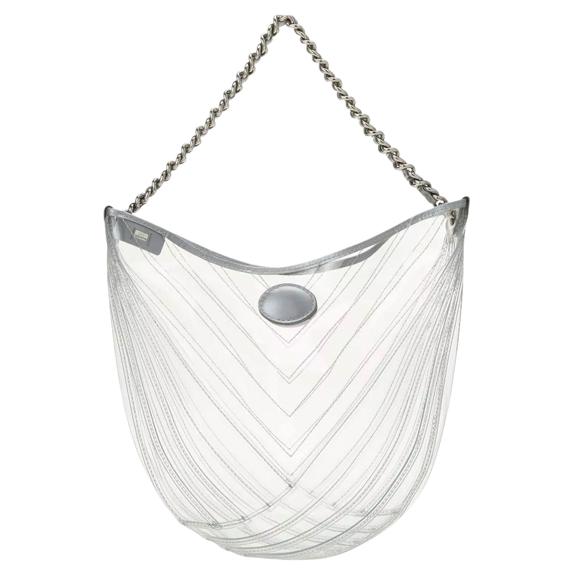 Chanel Transparent Teardrop Clear PVC Tote For Sale 1