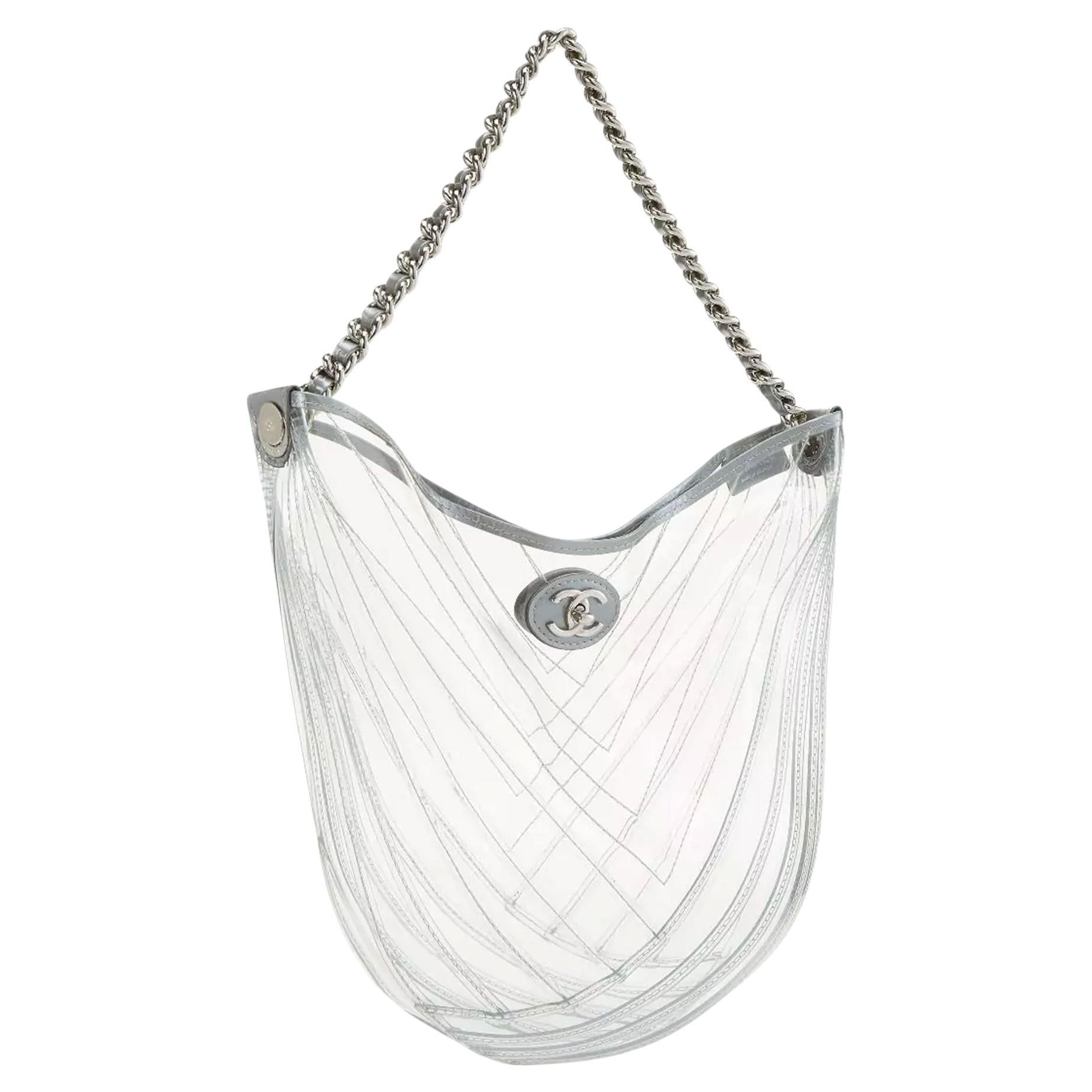 Chanel Transparent Teardrop Clear PVC Tote