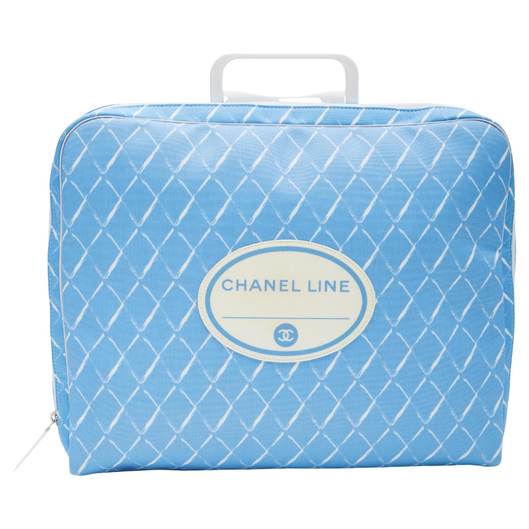 Chanel Travel bag Briefcase Light Blue For Sale