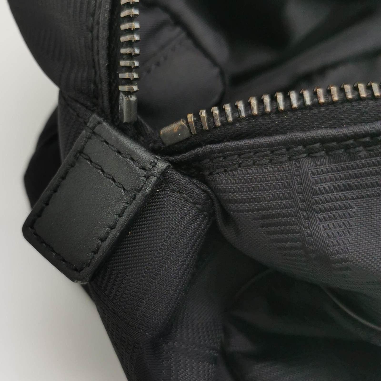 Chanel Travel Line Boston /Bowling Bag 2002 -2003 Black Fabric Shoulder Bag 8