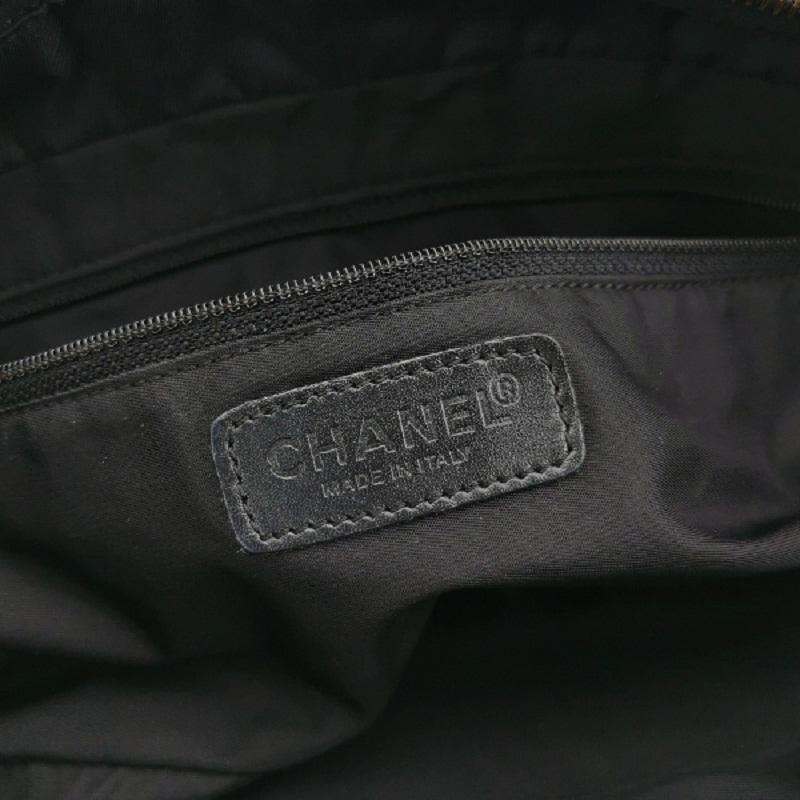 Chanel Travel Line Boston /Bowling Bag 2002 -2003 Black Fabric Shoulder Bag 1