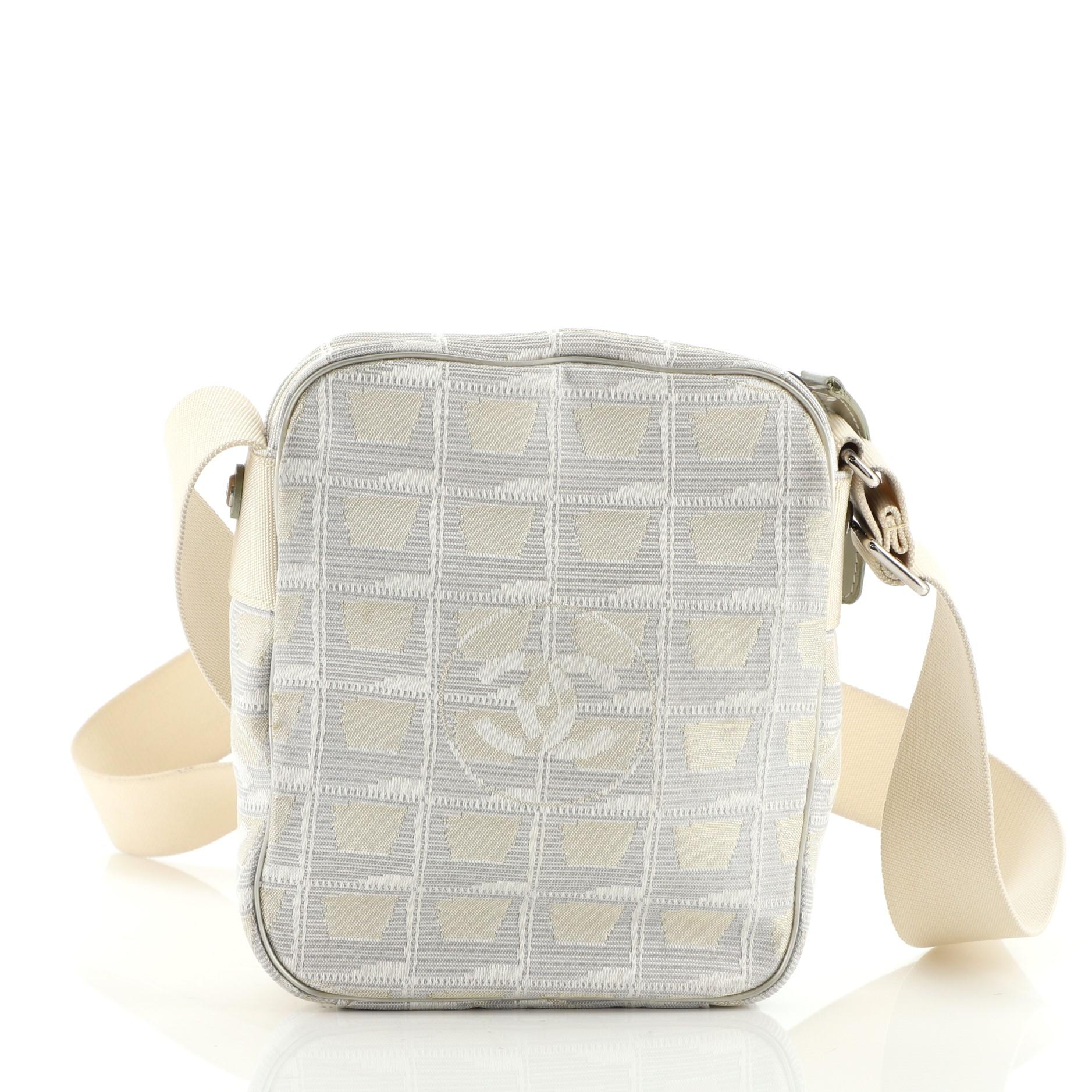 Chanel Travel Line Crossbody Bag Nylon Mini In Good Condition In NY, NY