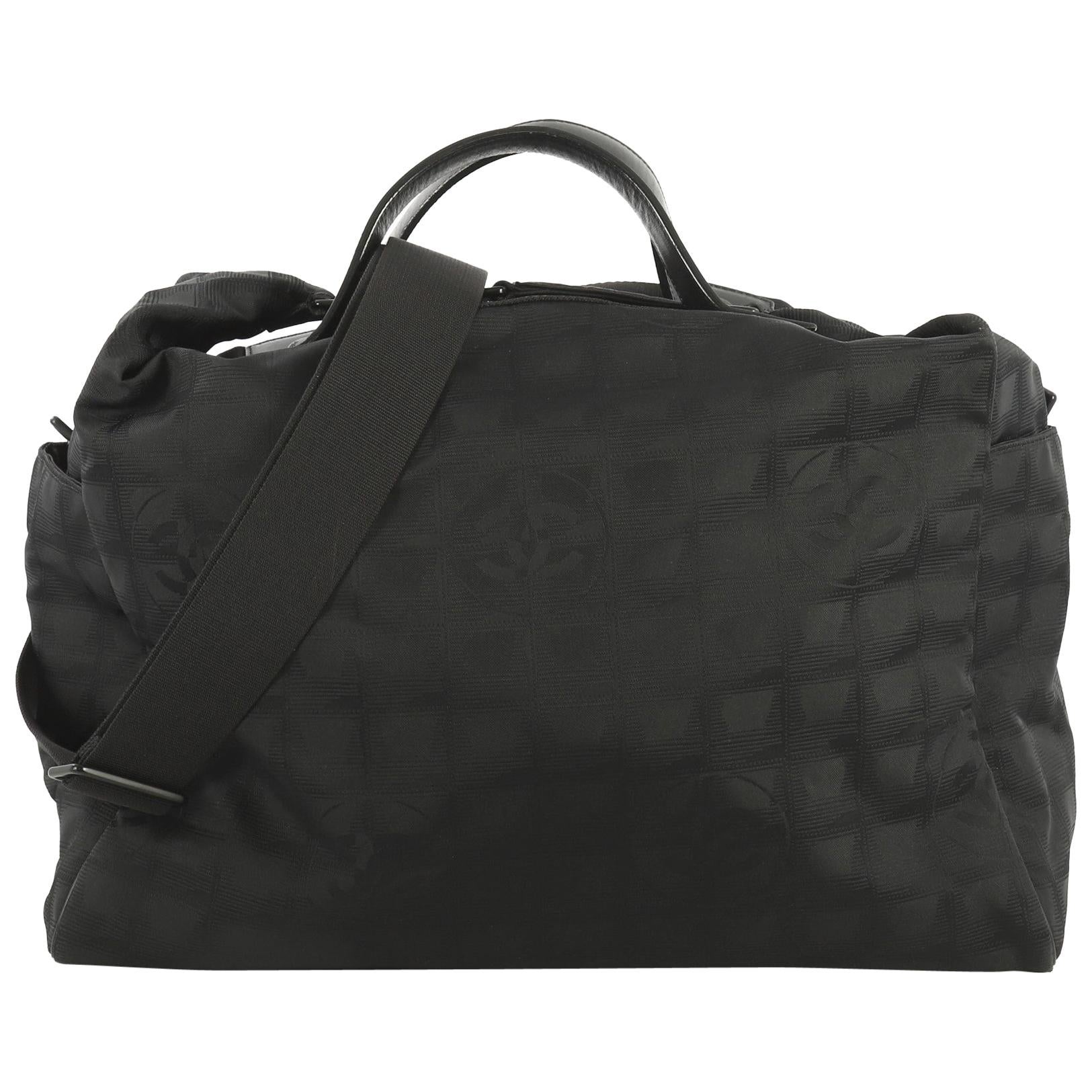 Chanel Travel Line Duffle Bag Nylon Medium at 1stDibs