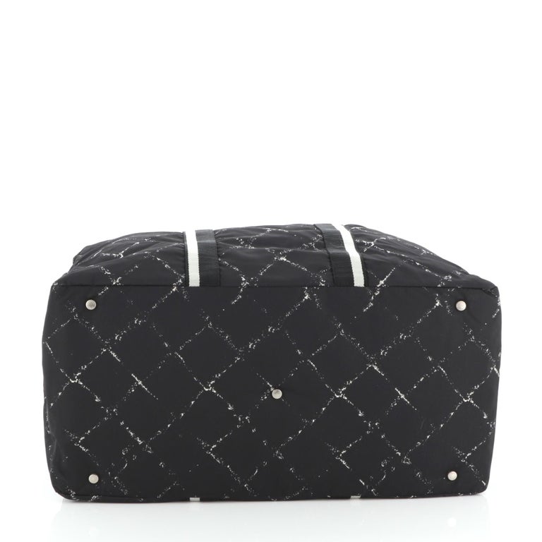 Chanel Travel Line Duffle Bag Printed Nylon Large at 1stDibs chanel
