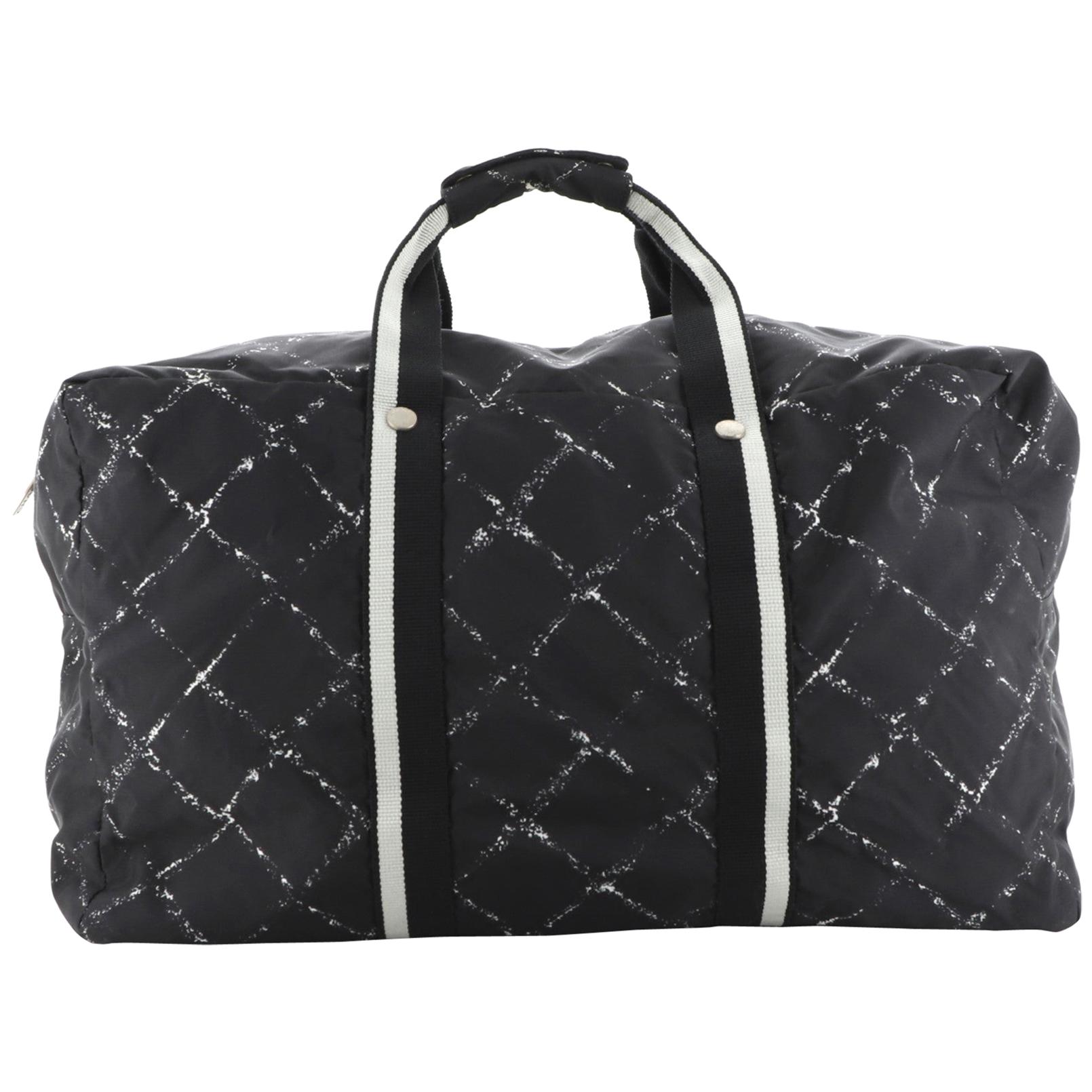 Chanel Travel Line Duffle Bag Printed Nylon Large at 1stDibs chanel