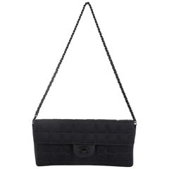 Chanel Travel Line Flap Bag Quilted Nylon East West