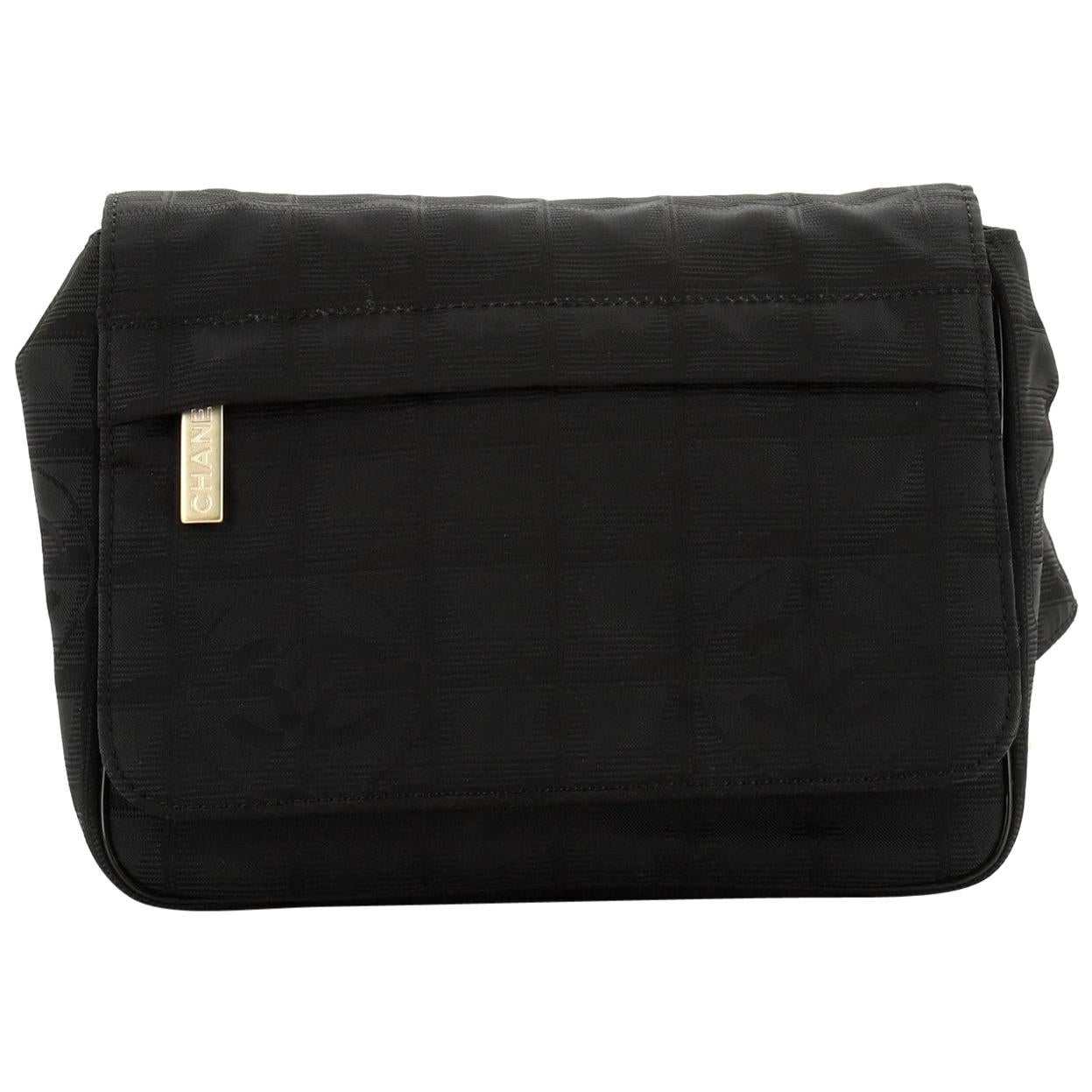Chanel Travel Line Flap Waist Bag Nylon Medium 