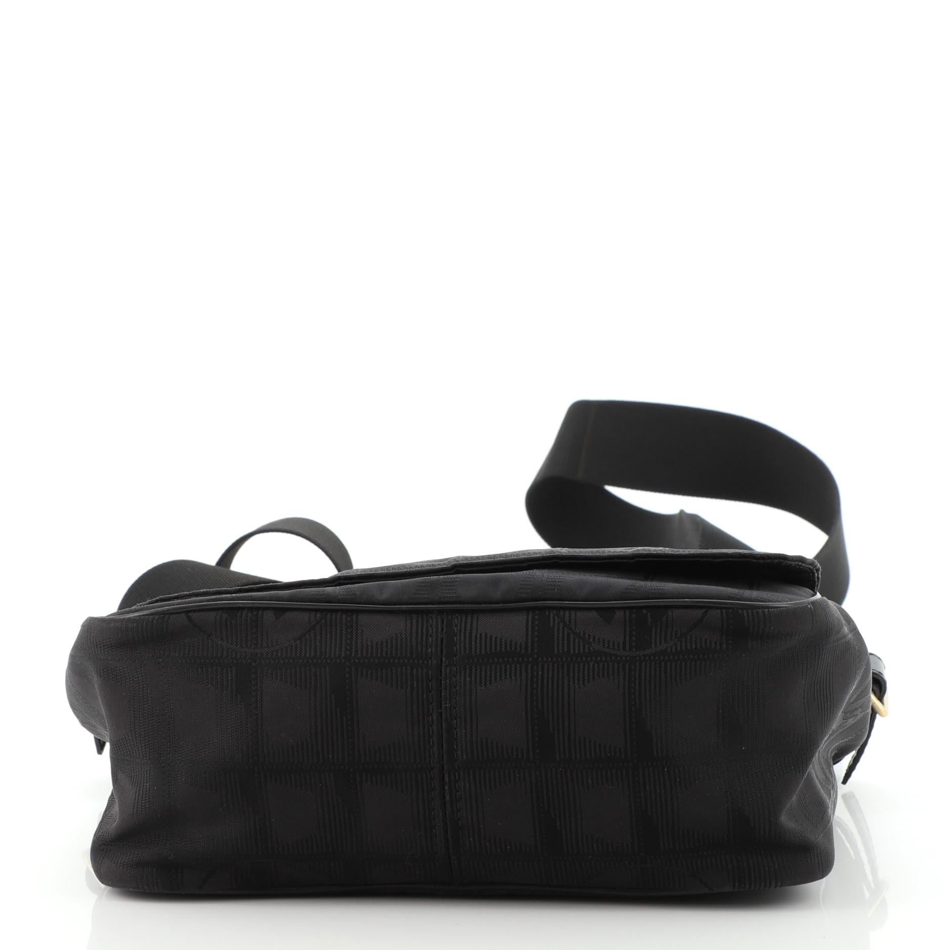 Chanel Travel Line Messenger Bag Nylon Mini In Good Condition In NY, NY
